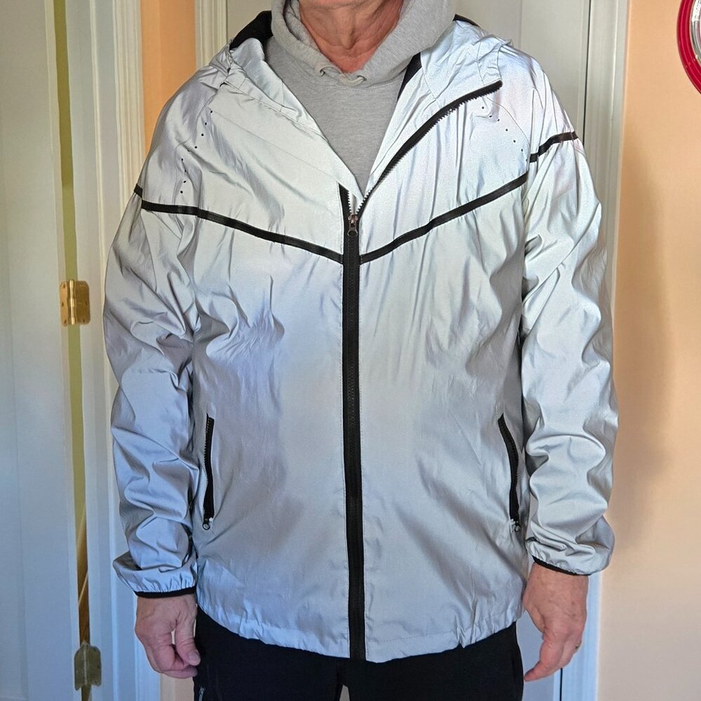 Men's reflective mesh-lined jacket L/XL